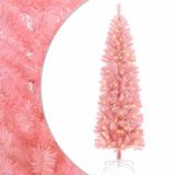 vidaXL - Kunstmatige - slanke - kerstboom - 180 - cm - 300 - LED's - Warmwit
