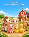 Kleine Bauernhoftiere: Mein erstes Ausmalbuch mit 24 einfachen Tiermotiven für Kinder