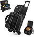 VEVOR Sac de bowling à roulettes + 1 mini sac de bowling pour 2+1 boules 600D Oxford Blanc Noir