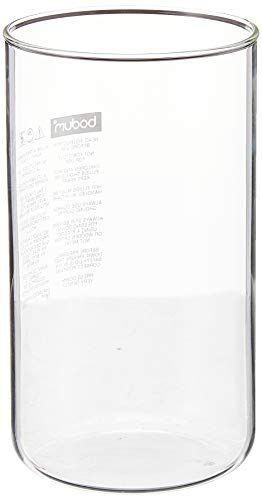 BODUM 01-10945-10 Koffiepers, reservebeker zonder schenktuit, borosilicaatglas, 8 kopjes (1 l), transparant