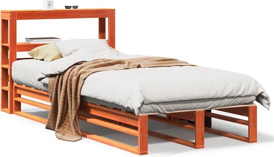 VidaXL Bedframe Massief Grenenhout Wasbruin 75x190 cm