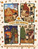 Milow's Cozy Ber Months: 40 Cozy Coloring Pages for Adults | September to December, Autumn, Halloween & Christmas