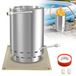 Chauffe-piscine à bois - Échangeur de chaleur à serpentin - Inox - Raccord de tuyau universel - Utilisable pour piscines extérieures - Pour utilisation dans le jardin
