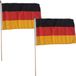 Merkloos / Sans marque Promex Gmbh Zwaaivlag Duitsland - 2x - luxe - 30 x 45 cm - op lange stok