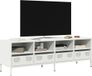 Maison Exclusive - meuble TV, blanc, 135x39x43,5 cm, en acier galvanisé