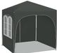 Happiq Pavillon de jardin pliable - Gris - 2x2m