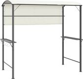 vidaXL Prieel met dak 220x110x200 cm crèmekleurig
