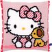 Vervaco Kruissteekkussen Hello Kitty met hondje - Borduurpakket