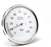Fischer - Hygromètre de sauna 130 mm - Argent, Blanc, Inox