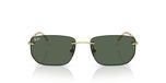 Ray-ban Rb 3768 Lunettes De Soleil Unisexe Doré Rectangles Vert 56mm
