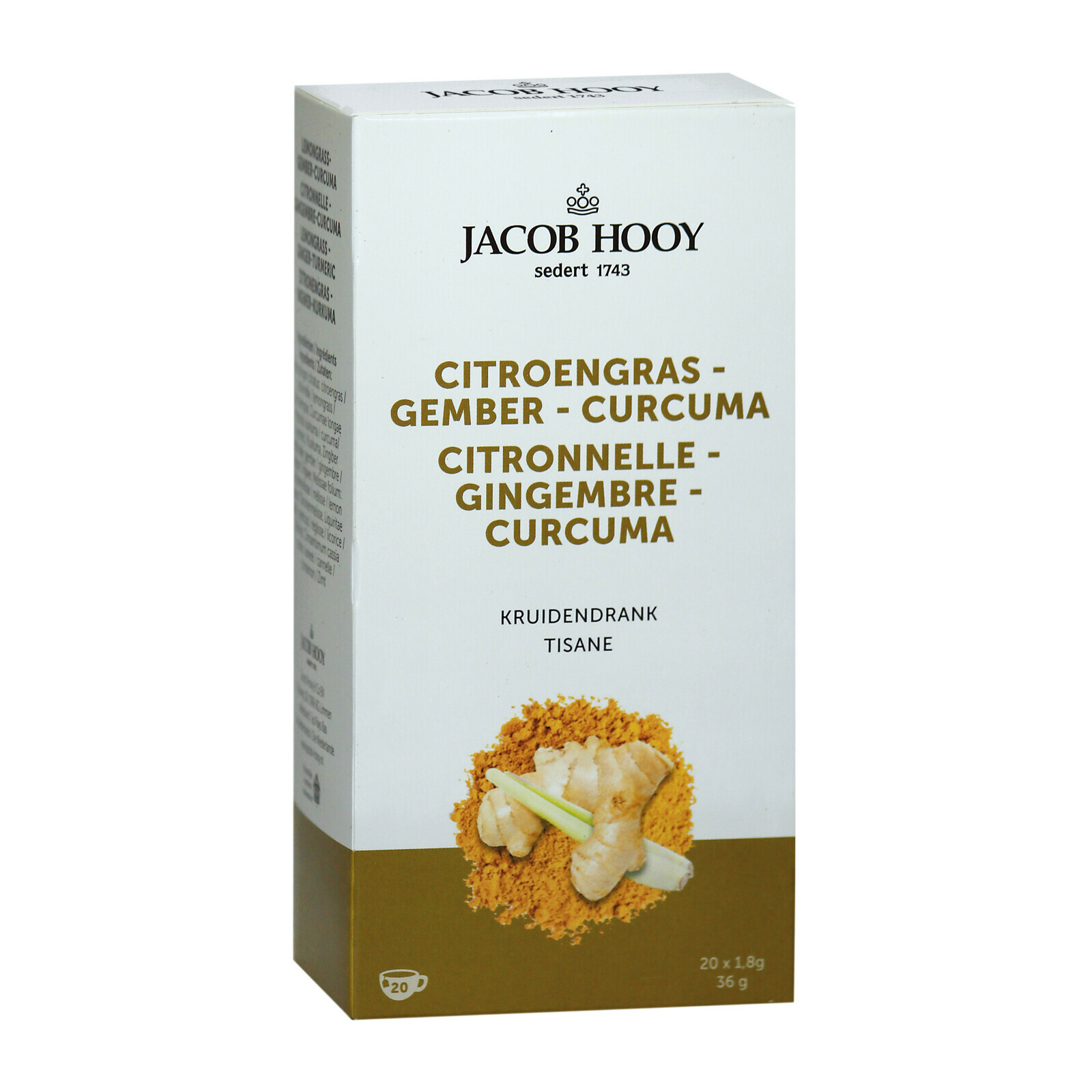 Jacob Hooy Jacob Hooy Citroengras Gember Curcuma Kruidendrank