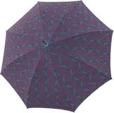 Doppler Manufaktur Cottage Elegance Stokparaplu 91 cm - 106cm Diameter - blauw gemustert