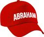 Bellatio Decorations Abraham cadeau pet / baseball cap rood voor heren