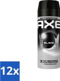 Ax Antitranspirant Spray, noir, 150 ml - Lot économique - 12 pièces