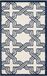 Safavieh Geometrisch Geweven Vloerkleed voor Binnen- en Buitengebruik, Amherst Collectie, AMT413, in Ivoor & Navy, 76 X 122 cm