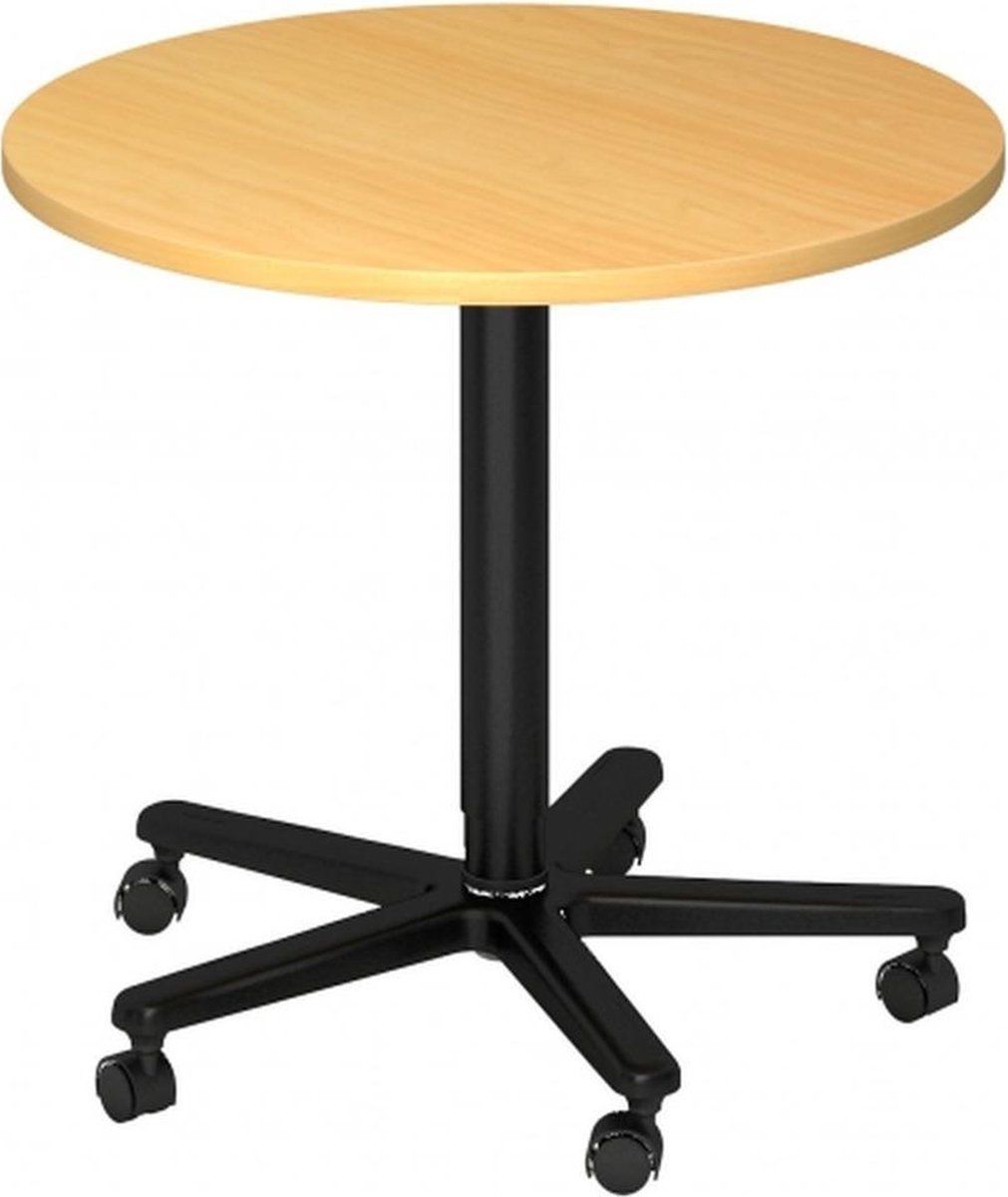 hjh OFFICE PRO Bistro 80R D - Systeem conferentietafel Wit / Zwart