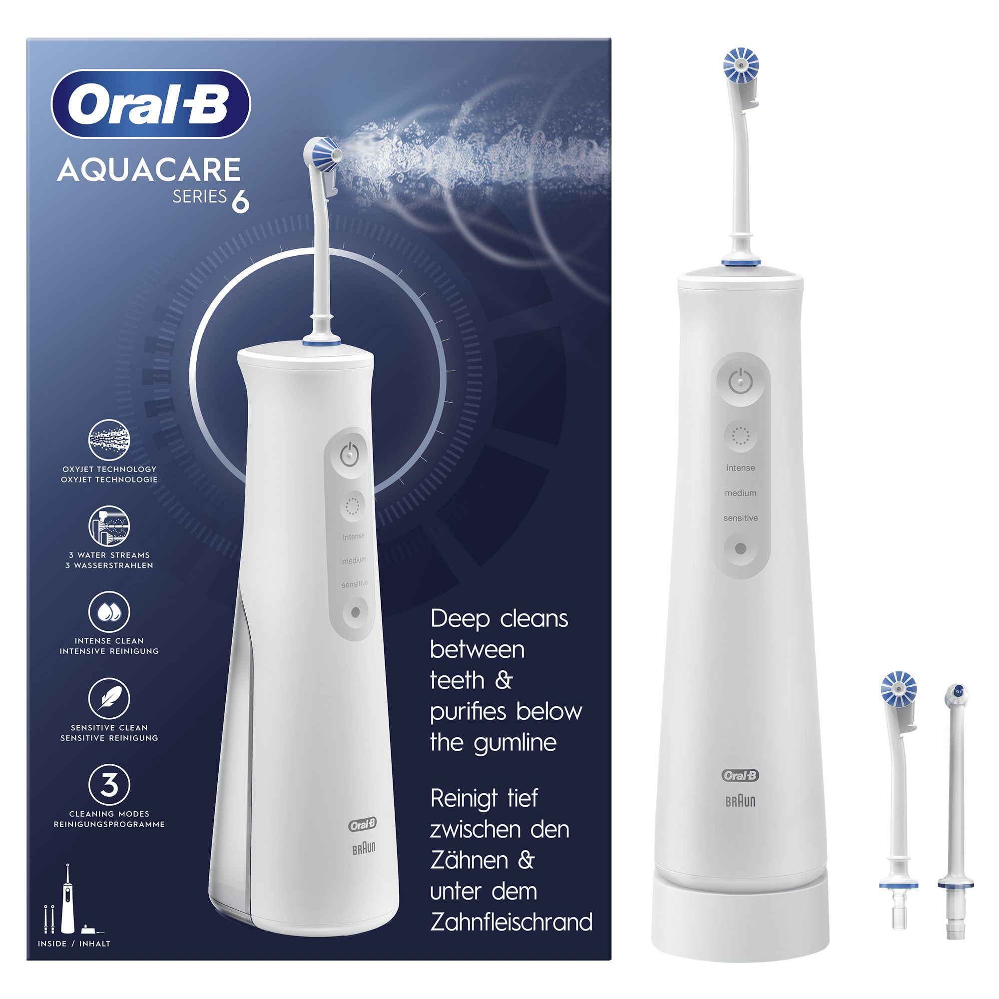 Oral-B AquaCare 6 Pro-Expert Monddouche - Draadloos - Wit