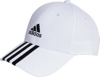 adidas Sportswear Baseball 3-Stripes Cotton Twill Baseball Cap - Unisex - White - Adult (M/L)