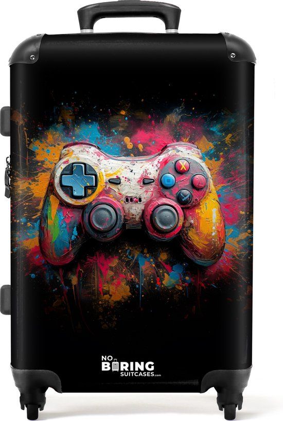 NoBoringSuitcases.com Kinderkoffer Jongen Trolley 67cm 72L Hardcase ABS Game Controller Multicolor