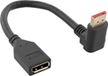 InLine Premium DisplayPort adapter met DP_PWR - 90° haaks naar boven - versie 1.4 (5K/8K 60Hz) / zwart - 0,15 meter