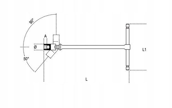 Beta Torx E10 Dopad-Dop met Kruiskoppeling 400mm