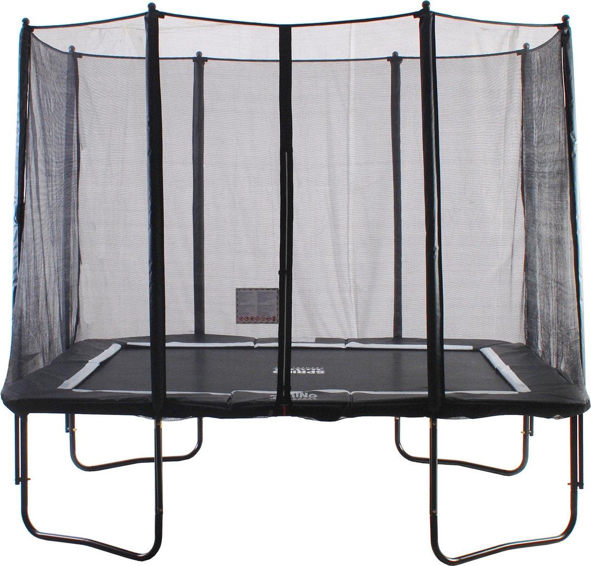 Spring Trampoline 366 x 244 cm (8x12ft) Rechthoekig met Veiligheidsnet - Zwart
