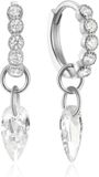 Elenza AMS Elenza Tijdloze Zilveren Oorbellen met Witte Zirkonia - Elegante Dames Sieraden