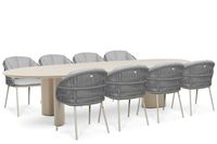 Santika Furniture Santika Pebble/Weave 300x120 cm dining tuinset 9-delig
