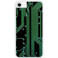 Apple iPhone 8 Verstevigd hoesje met sublimatie bedrukking, Texture circuit geek