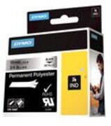 DYMO 18487 industriële permanente polyester etiketten zwart op metallic 19 mm x 5 5 m