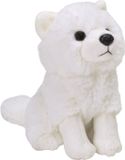 Wild Republic pluche poolvos - knuffeldier - wit - 13 cm - zittend