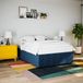 Maison Exclusive - Cadre de lit sans matelas, bleu, 140x190 cm, rembourré