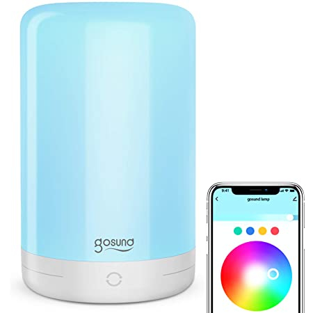 Gosund LB3 smart tafel/bed lamp 5V, 2A USB (inc voeding en kabel) touch bediening: kleure en lichtsterkte, Alexa and Google Home compatible