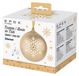 Bigben Enceinte Bluetooth sans fil EPOK, boule de Noël lumineuse, or, AU390094