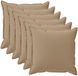 vidaXL Kussensloop 6 st houten taupe 40 x 40 cm polyester