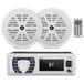 Pyle Marine Radio Set Bluetooth met 2 Speakers 5.25 Inch – Boot Stereo Single DIN met AM FM USB SD AUX Handsfree Bellen Waterbestendig Audiosysteem