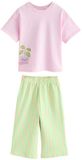 Next - Meisjes - Top met korte mouwen en broek met wijde pijpen - Roze