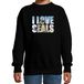 Bellatio Decorations I love seals Tekst sweater met dieren foto van een zeehond zwart voor kinderen - cadeau trui zeehonden liefhebber - kinderkleding / kleding 110/116