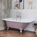 Hudson Reed Baignoire îlot demi-ronde classique 168,5cm x 75cm - Lupin Purple (Violet), avec pieds de baignoire blancs | Oxford