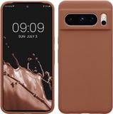 kwmobile telefoonhoesje geschikt voor Google Pixel 8 Pro - Hoesje met siliconen coating - Smartphone case in Mokka