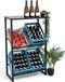 DanDiBo Drankenrek voor 4 kratten met opbergruimte, smal, metalen, vrijstaand, model 96547.
