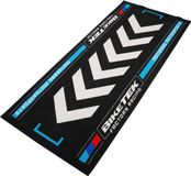 BikeTek Tapis environnemental Garage Mat Motorrad noir blanc bleu
