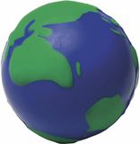 Merkloos / Sans marque Giving Europe B.V. Anti-stress bal - wereldbol - 6,5 cm - PU schuim - knijp stressbal