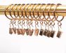 Set de 50 anneaux de rideaux métalliques