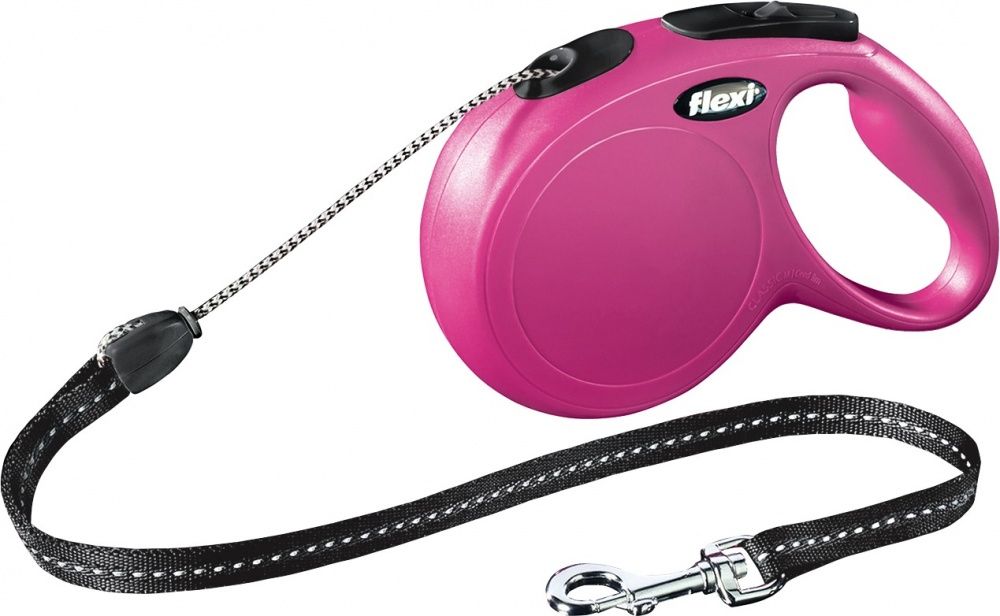Flexi New CLASSIC - Roze - M - 8 m - Uitlaatriem voor dieren