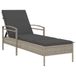 VidaXL Ligbed met kussen 63x200x81 cm poly rattan lichtgrijs