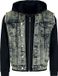 Black Premium by EMP Zwart/blauwe hoodie met rits - Heren - S