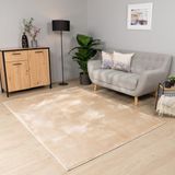 Paco Home Vloerkleed Woonkamer Laagpolig Wasbaar In Wasmachine Eenkleurig Zacht 160x220 cm