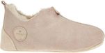 Vanuba - Pantoufles en suède - Pantoufles doublées de laine - Beige brun - Taille 43