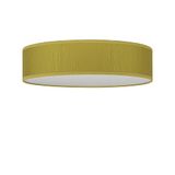 Sotto Luce Umai moderne plafondlamp - mosterdgele stof - witte voet - 3 x E27 lamphouders - Ø 40 cm